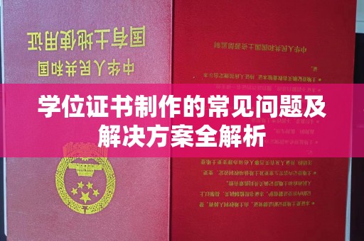 桑日学位证书制作的常见问题及解决方案全解析