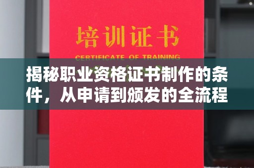 桑日揭秘职业资格证书制作的条件，从申请到颁发的全流程解析