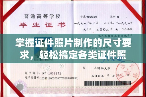 桑日掌握证件照片制作的尺寸要求，轻松搞定各类证件照