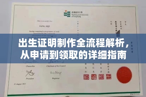 桑日出生证明制作全流程解析，从申请到领取的详细指南